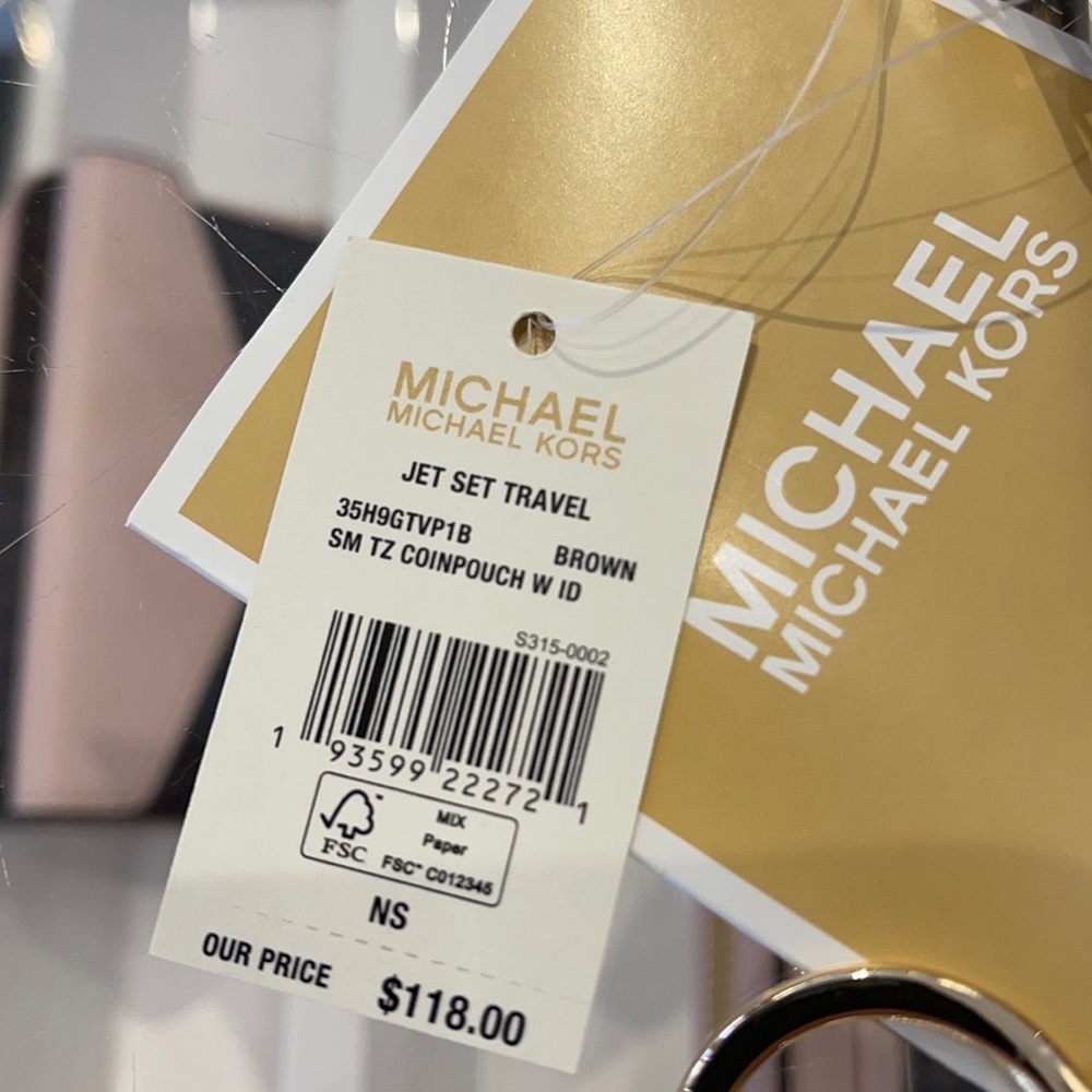 Michael Kors Jet Set Travel Small Leather Top Zip Coin Pouch With ID - Picture 6 of 13